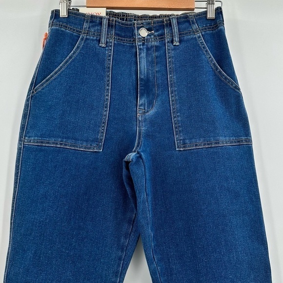KNOX Rose NWT Women’s High Rise Elastic Band Straight Leg Jeans Size Small 29/30 - Picture 2 of 11